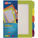 Avery Big Tab Ultralast Plastic Dividers, 5-Tab, 11 x 8.5, Assorted, 1 Set (24900)