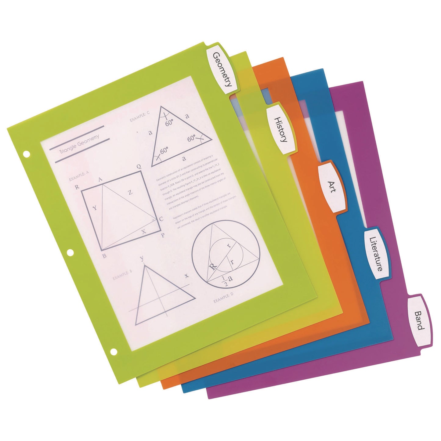Avery Big Tab Ultralast Plastic Dividers, 5-Tab, 11 x 8.5, Assorted, 1 Set (24900)
