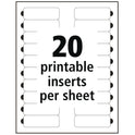 Avery The Mighty Badge Name Badge Inserts, 1 x 3, Clear, Laser, 20/Sheet, 5 Sheets/Pack (71210)