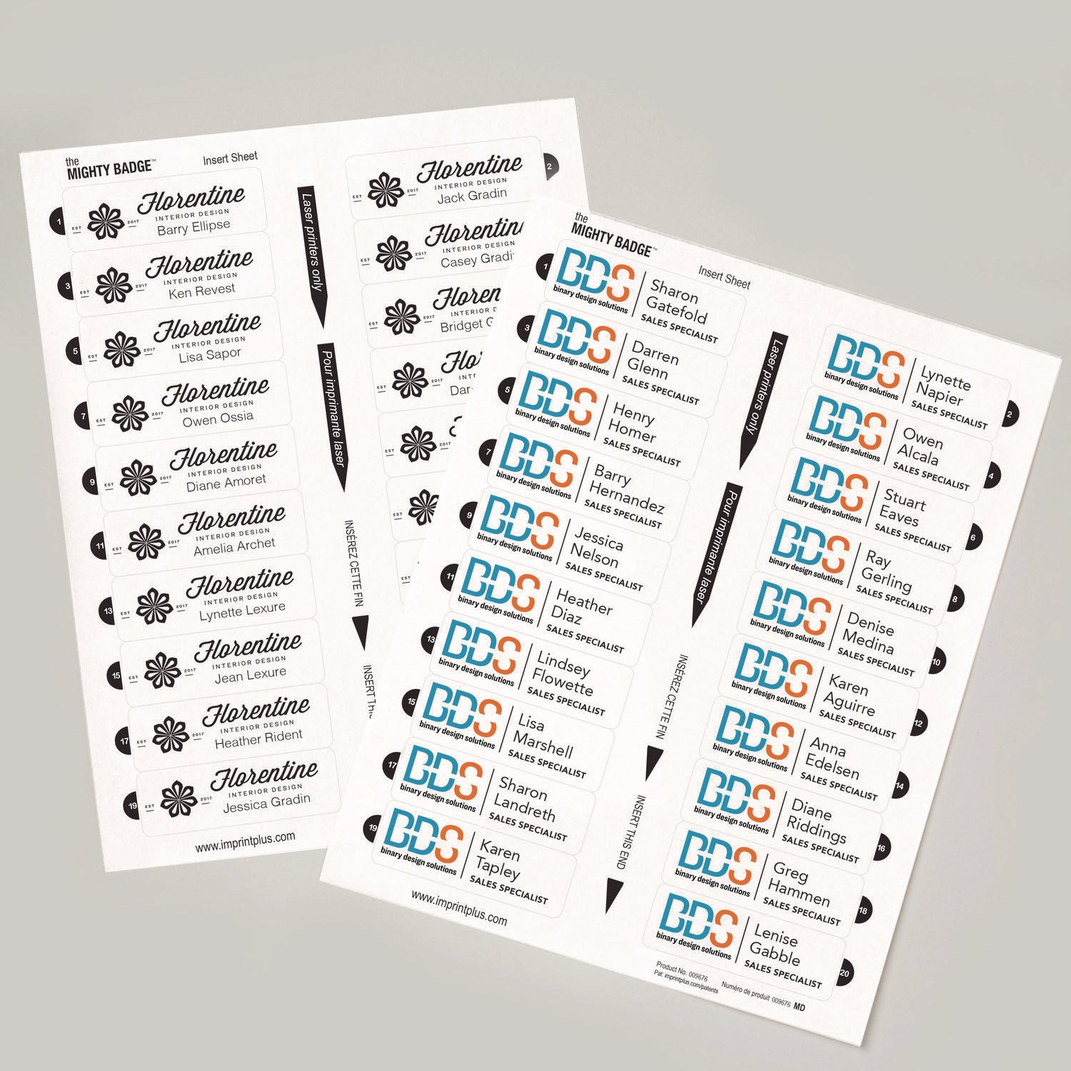 Avery The Mighty Badge Name Badge Inserts, 1 x 3, Clear, Laser, 20/Sheet, 5 Sheets/Pack (71210)