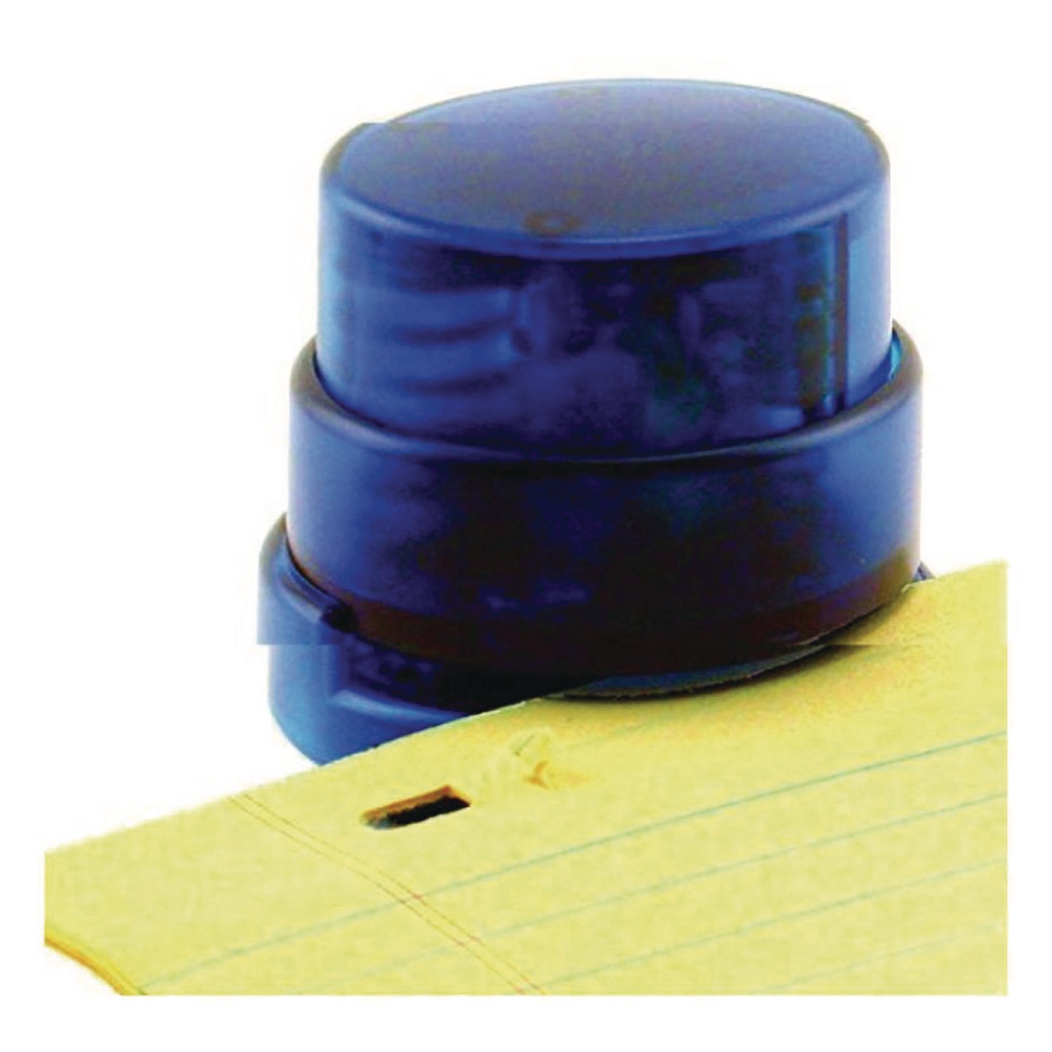The Pencil Grip Staple-Free Stapler, 5-Sheet Capacity, 0.5" Throat Depth, Blue, 24/Carton (13324)