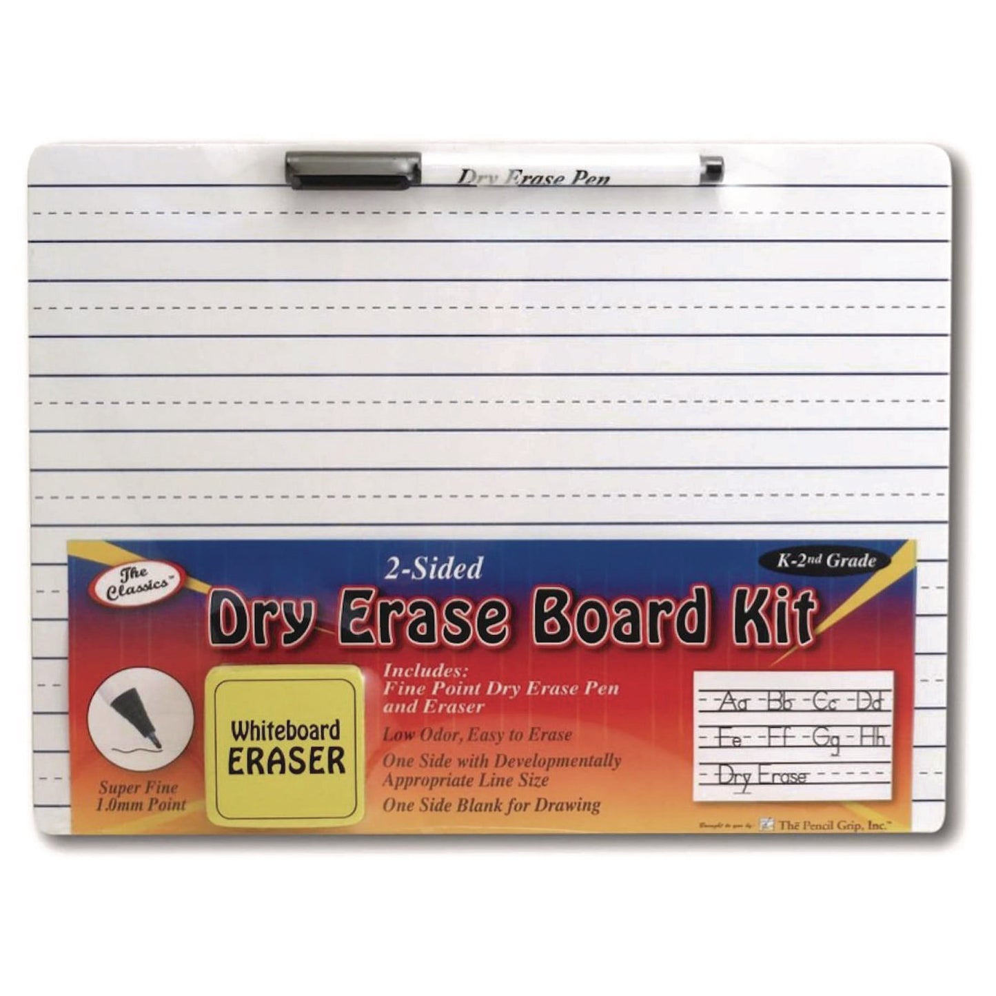 The Pencil Grip Dry Erase Whiteboard Student Starter Kits with Markers and Erasers, 11.75" x 9", White Surface, 24/Carton (38824)