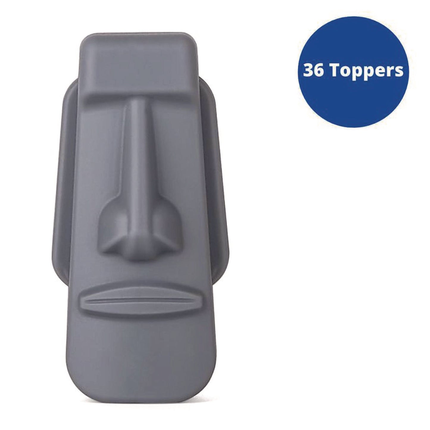 The Pencil Grip Pencil Topper, Giant Face, Gray, 36/Carton (43436)