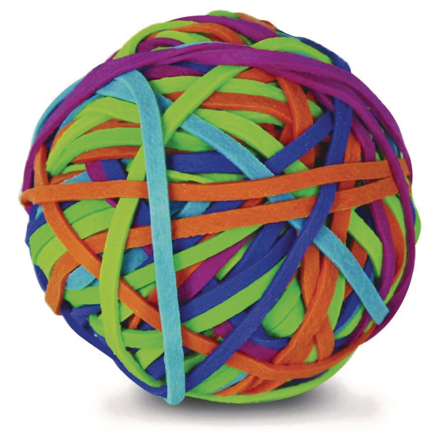 The Pencil Grip Rubber Band Ball, 2.5" Diameter, Assorted Colors, 250 Bands/Ball, 36/Carton (58136)