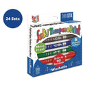 The Pencil Grip Thin Stix Tempera Paint Set, 6 Assorted Classic Colors, 6/Set, 24 Sets/Carton (60724)