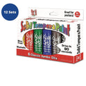 The Pencil Grip Kwik Stick Tempera Paint, 6 Assorted Classic Colors, 6/Pack, 12 Packs/Carton (64612)