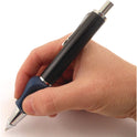 Heavyweight Ball Pen w/The Pencil Grip, Ballpoint Pen, Retractable, Med 0.7 mm, Black Ink, Black/Silver/Navy Barrel, 8/Carton (65108)