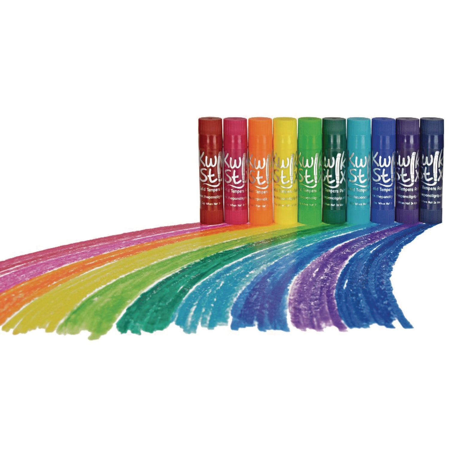 The Pencil Grip Kwik Stix Tempera Paint Set, 10 Assorted Jewel Tones Colors, 10/Pack, 12 Packs/Carton (67812)
