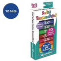 The Pencil Grip Kwik Stix Tempera Paint Set, 10 Assorted Jewel Tones Colors, 10/Pack, 12 Packs/Carton (67812)