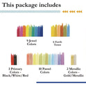 The Pencil Grip Kwik Stix Tempera Paint Set, 30 Assorted Colors, 30/Pack, 6 Packs/Carton (68106)
