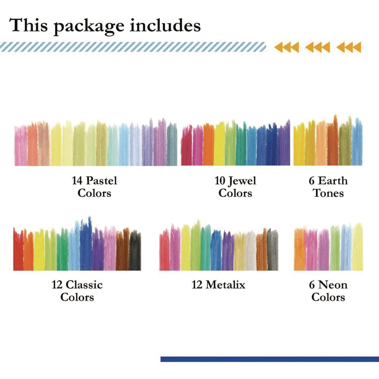 The Pencil Grip Kwik Stix Tempera Paint Set, 60 Assorted Colors, 60/Pack, 3 Packs/Carton (69003)