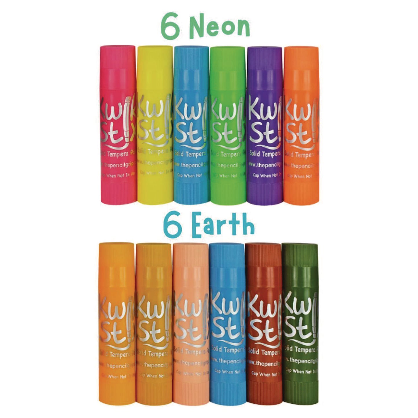 The Pencil Grip Kwik Stix Tempera Paint Set, 60 Assorted Colors, 60/Pack, 3 Packs/Carton (69003)