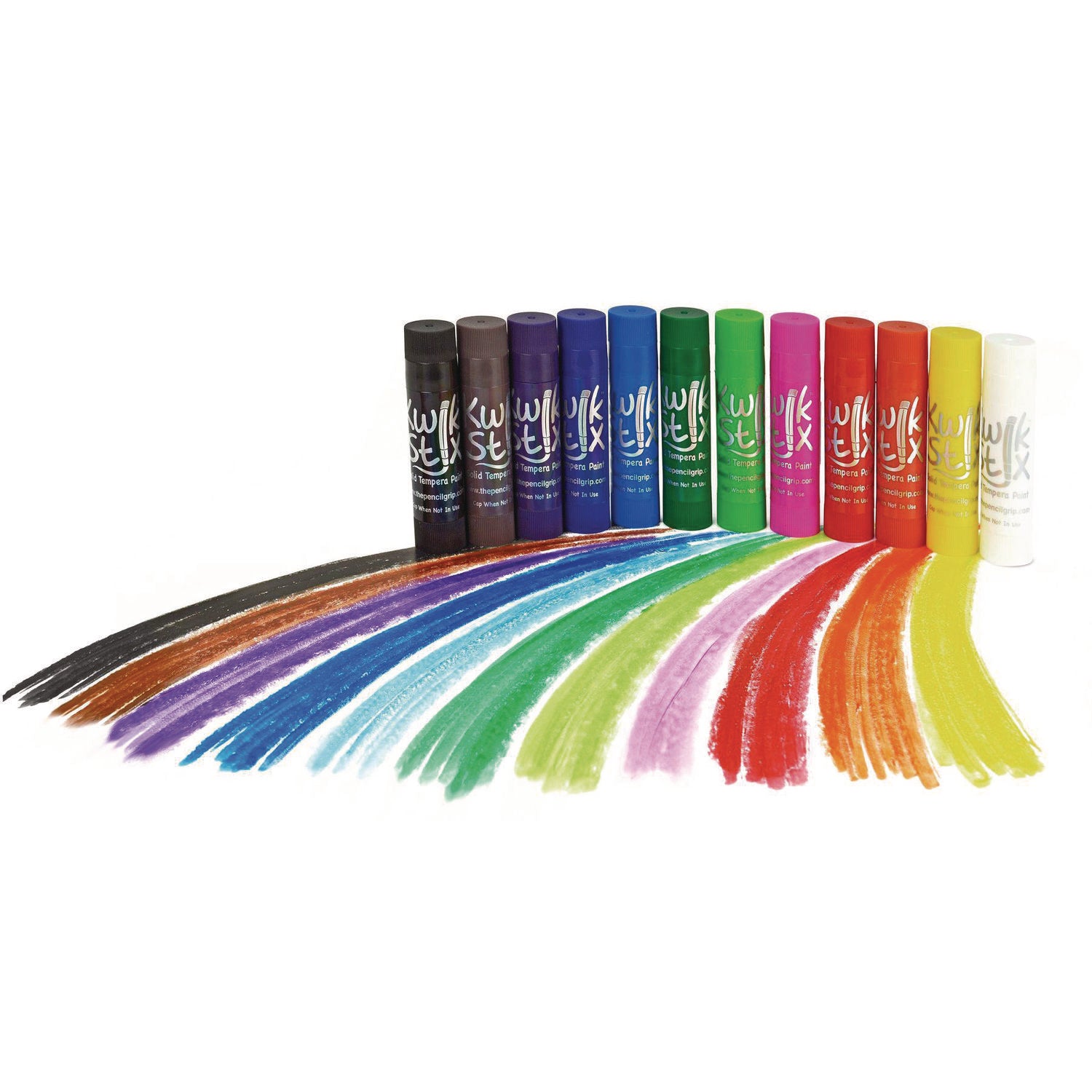 The Pencil Grip Kwik Stix Tempera Paint Set, 12 Assorted Colors, 96/Pack, 2 Packs/Carton (69602)