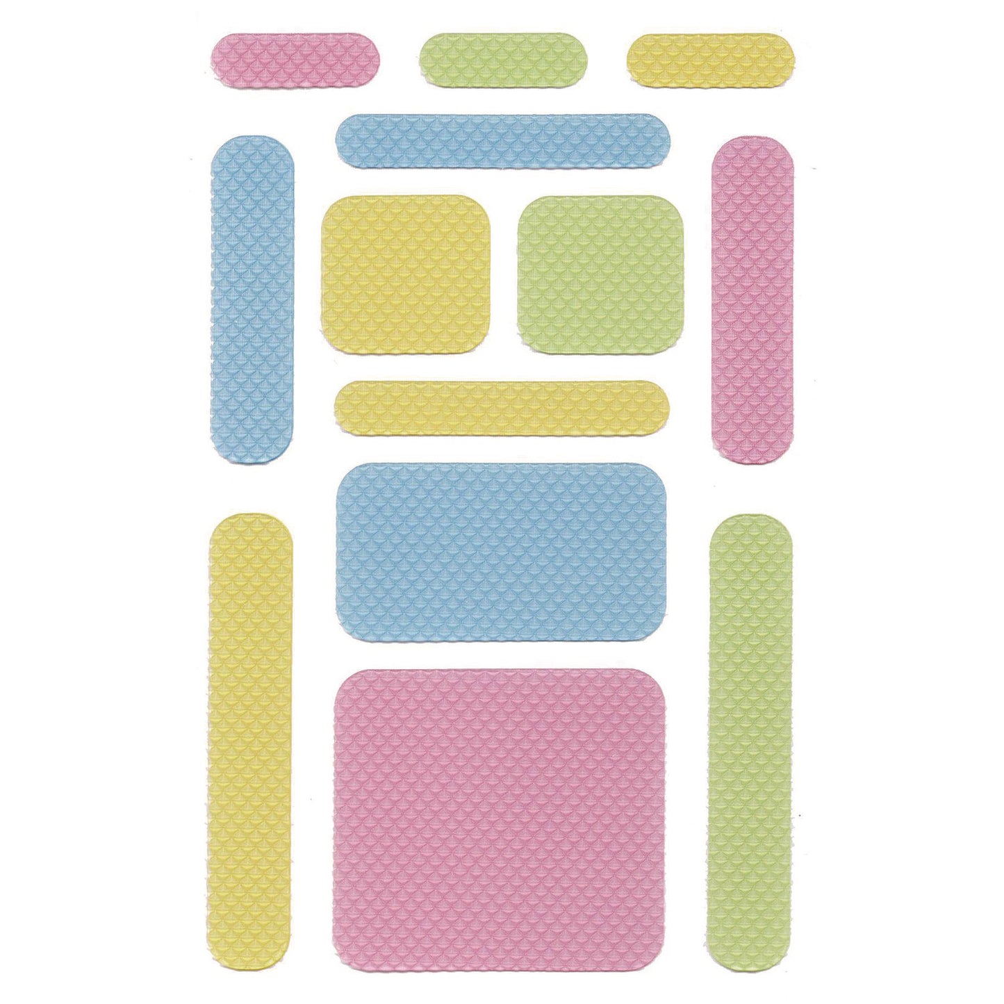 The Pencil Grip Anywhere  Zen Strips, Bumpy, Assorted Pastel Colors, 13/Set, 24 Sets/Carton (88224)