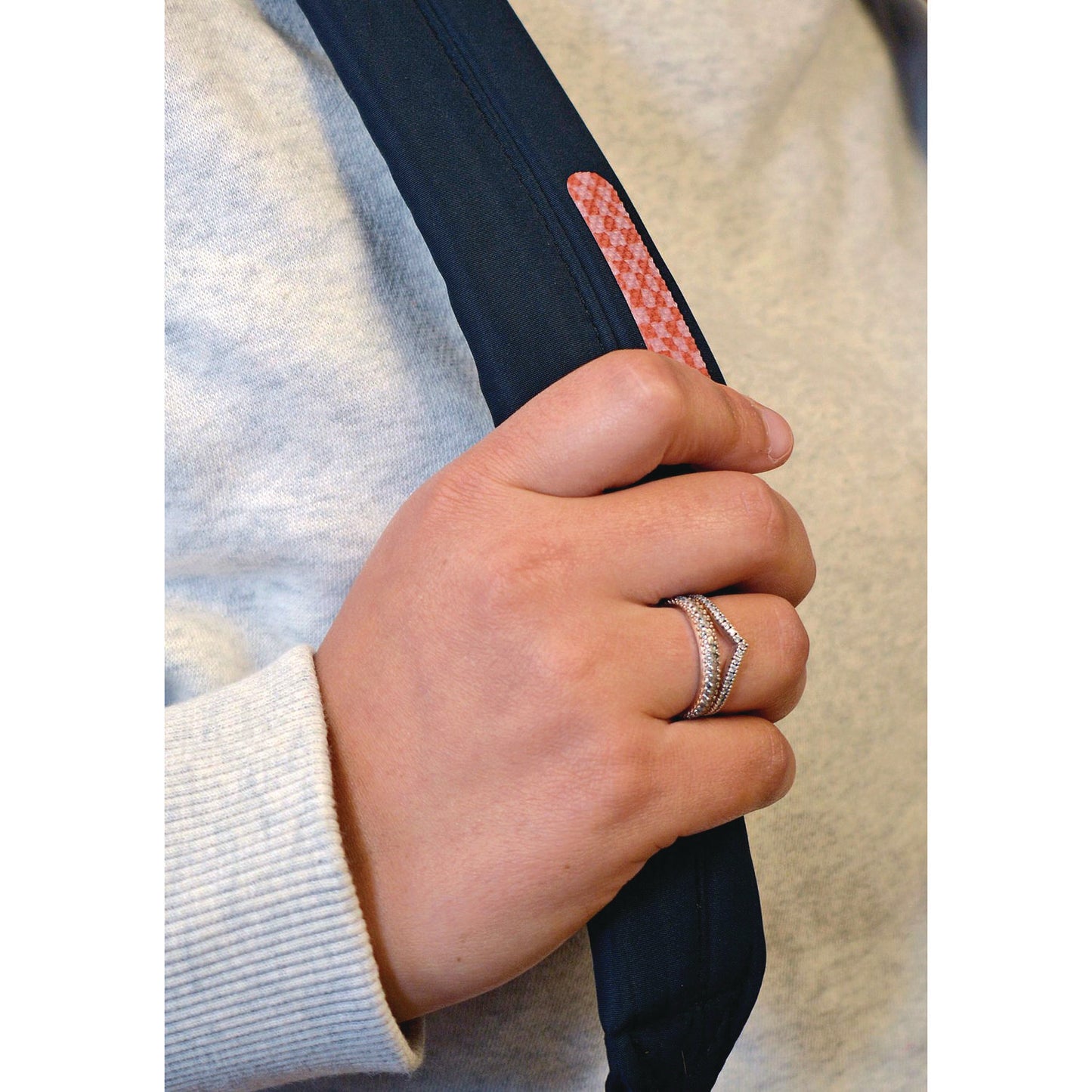 The Pencil Grip Anywhere Zen Strips, Bumpy Checkered, Pink/Red, 13/Set, 24 Sets/Carton (88424)