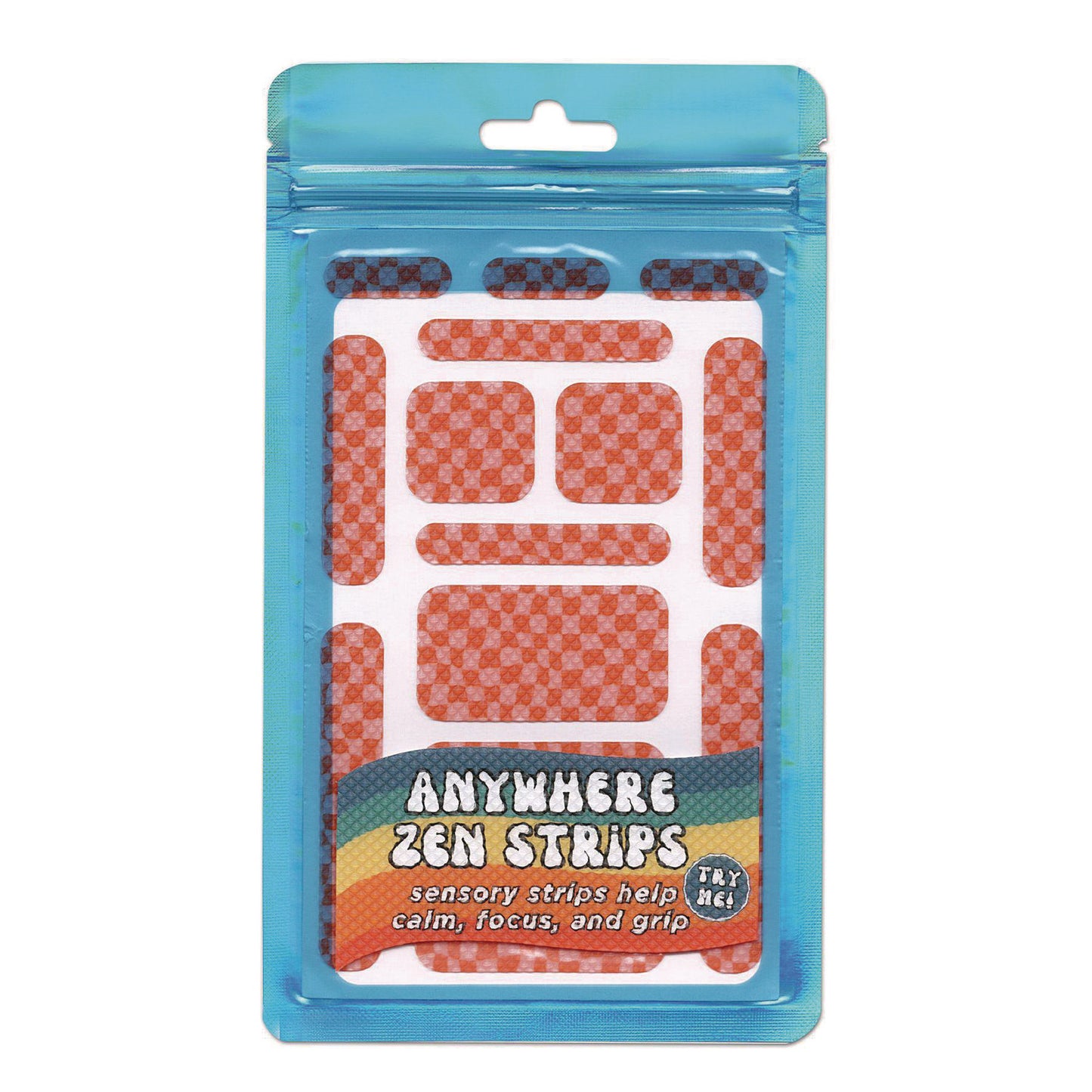 The Pencil Grip Anywhere Zen Strips, Bumpy Checkered, Pink/Red, 13/Set, 24 Sets/Carton (88424)