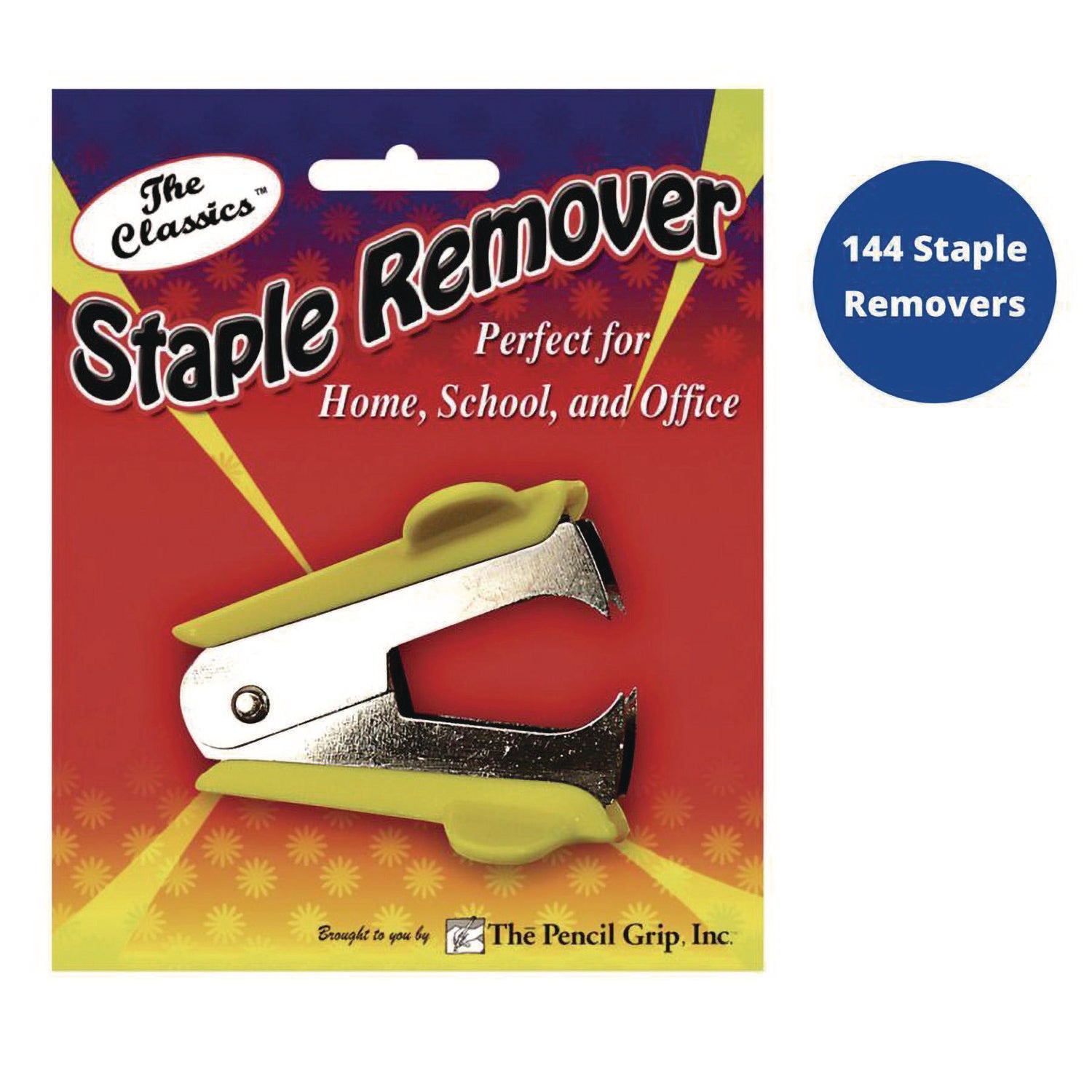 The Pencil Grip Staple Remover, Yellow, 144/Carton (136144)