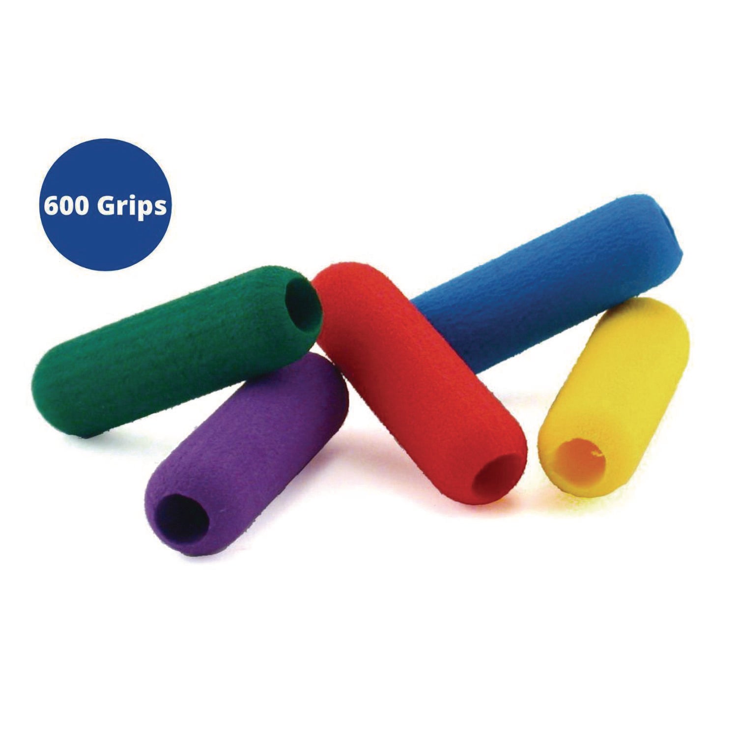The Pencil Grip Foam Pencil Grip, 0.5" Long, Assorted Colors, 600/Carton (164600)