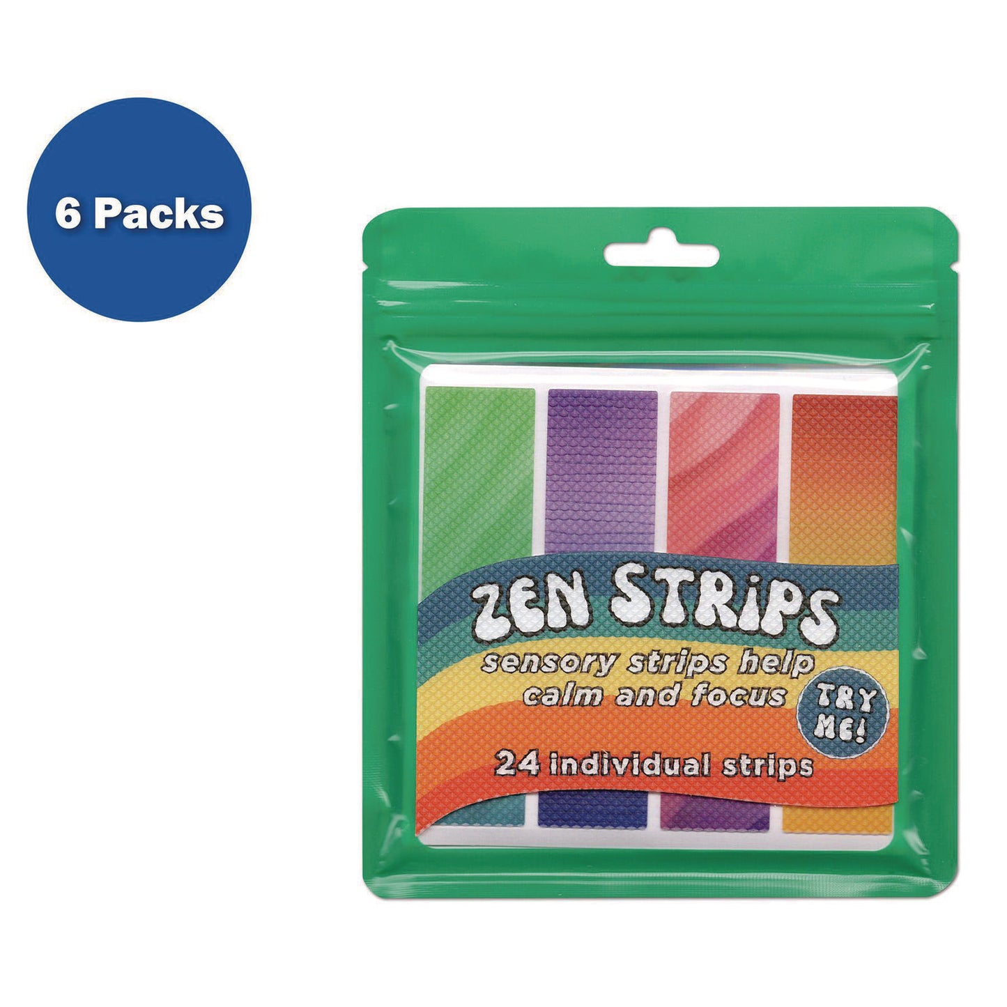 The Pencil Grip Zen Strips, Bumpy Gradient Classpack, Assorted Colors, 24/Set, 6 Sets/Carton (854246)