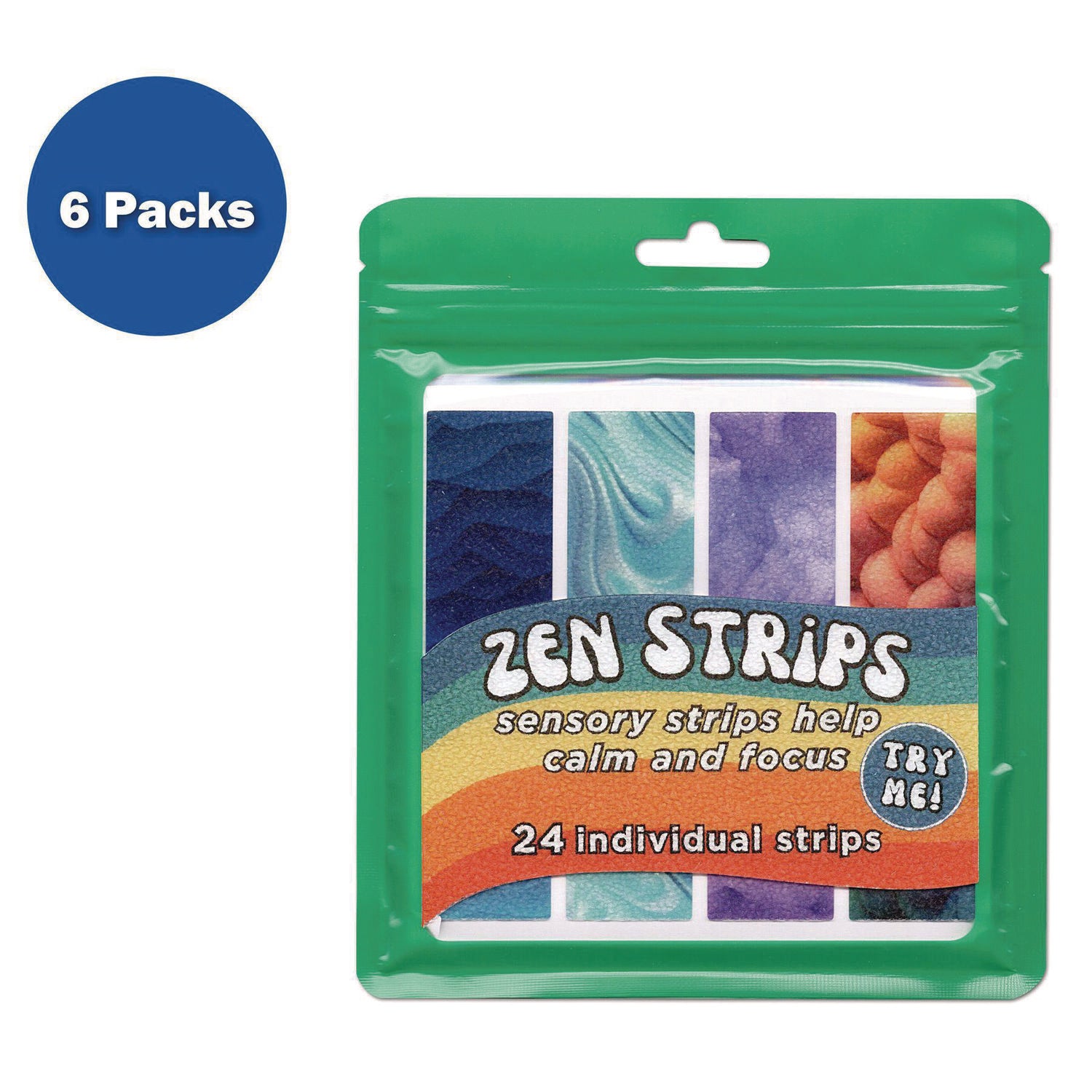 The Pencil Grip Zen Strips, Sandy Gradient Classpack, Assorted Colors, 24/Set, 6 Sets/Carton (855246)