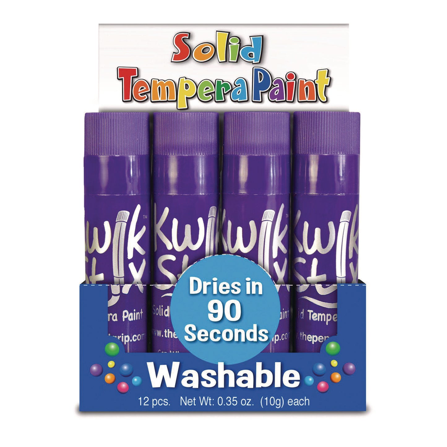 The Pencil Grip Kwik Stix Single Color Pack, 0.7" x 3.5", Purple, 12/Pack, 12 Packs/Carton (6005012)
