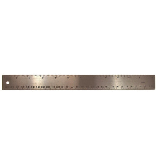 The Pencil Grip Stainless Steel Ruler, Standard/Metric, 12" Long, Silver, 72/Carton (15272)