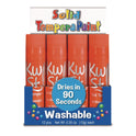 The Pencil Grip Kwik Stix Single Color Pack, 0.7" x 3.5", Orange, 12/Pack, 12 Packs/Carton (6008012)