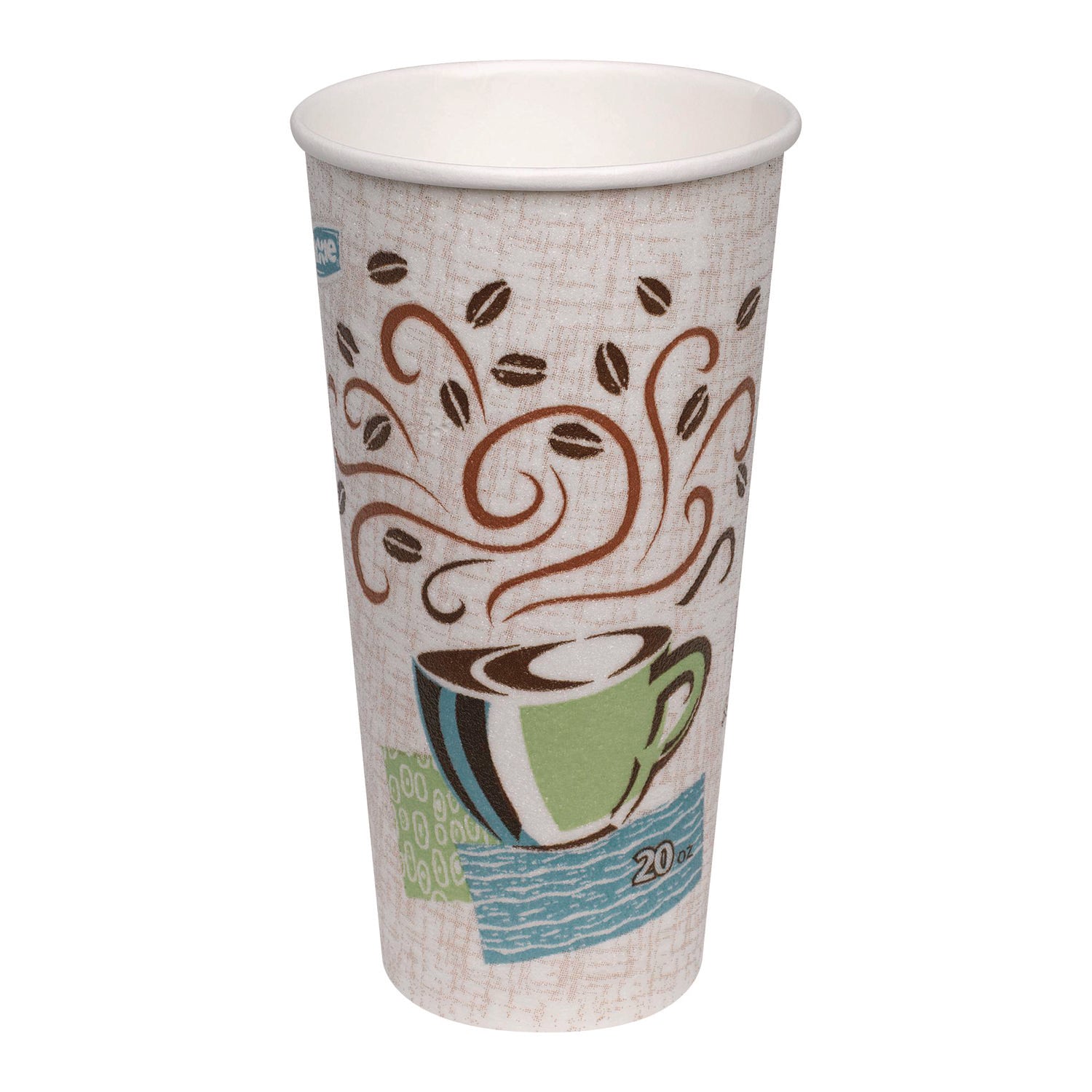 Dixie PerfecTouch Paper Hot Cups, 20 oz, Coffee Haze Design, 25/Pack (5320CDPK)