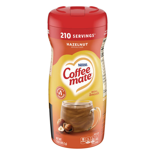 Coffee-mate Hazelnut Creamer Powder, 15oz Plastic Bottle (12345)