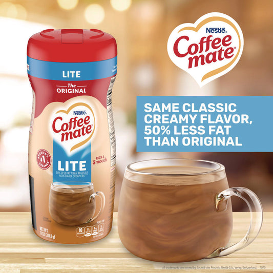 Coffee-mate Original Lite Powdered Creamer, 11oz Canister (74185)