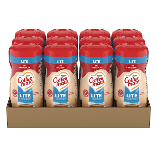 Coffee-mate Powdered Original Lite Creamer, 11 oz. Canister, 12/Carton (74185CT)