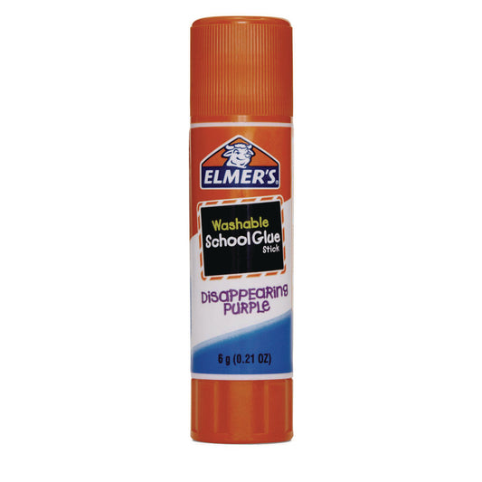 s Disappearing Purple School Glue Stick, 0.21 oz, Dries Clear, 8/Pack (E1591E1560)