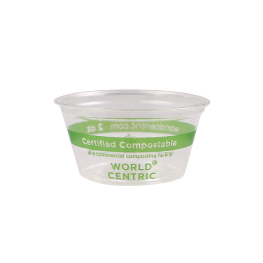 World Centric PLA Clear Cold Cups, Souffle, 2 oz, Clear, 2,000/Carton (CPCS2S)