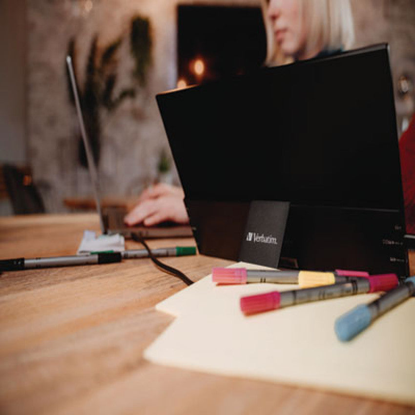 Verbatim Monitors, 14" Widescreen, IPS Panel, 1920 Pixels x 1080 Pixels, Aluminum (49591)