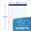 Ampad Perforated Writing Pads, Narrow Rule, 50 White 8.5 x 11.75 Sheets, Dozen (20322)