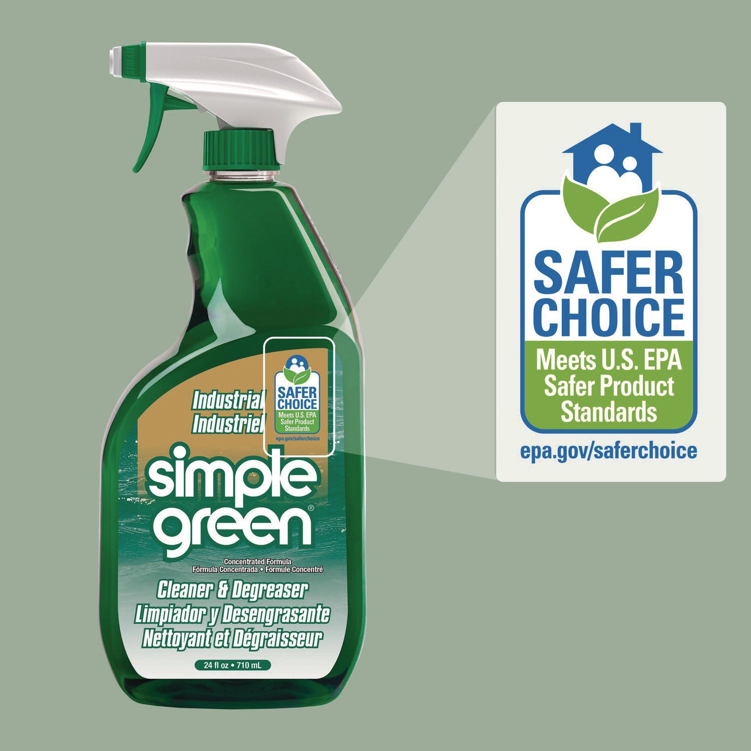simple green Industrial Cleaner and Degreaser, Concentrated, 24 oz Spray Bottle (13012)
