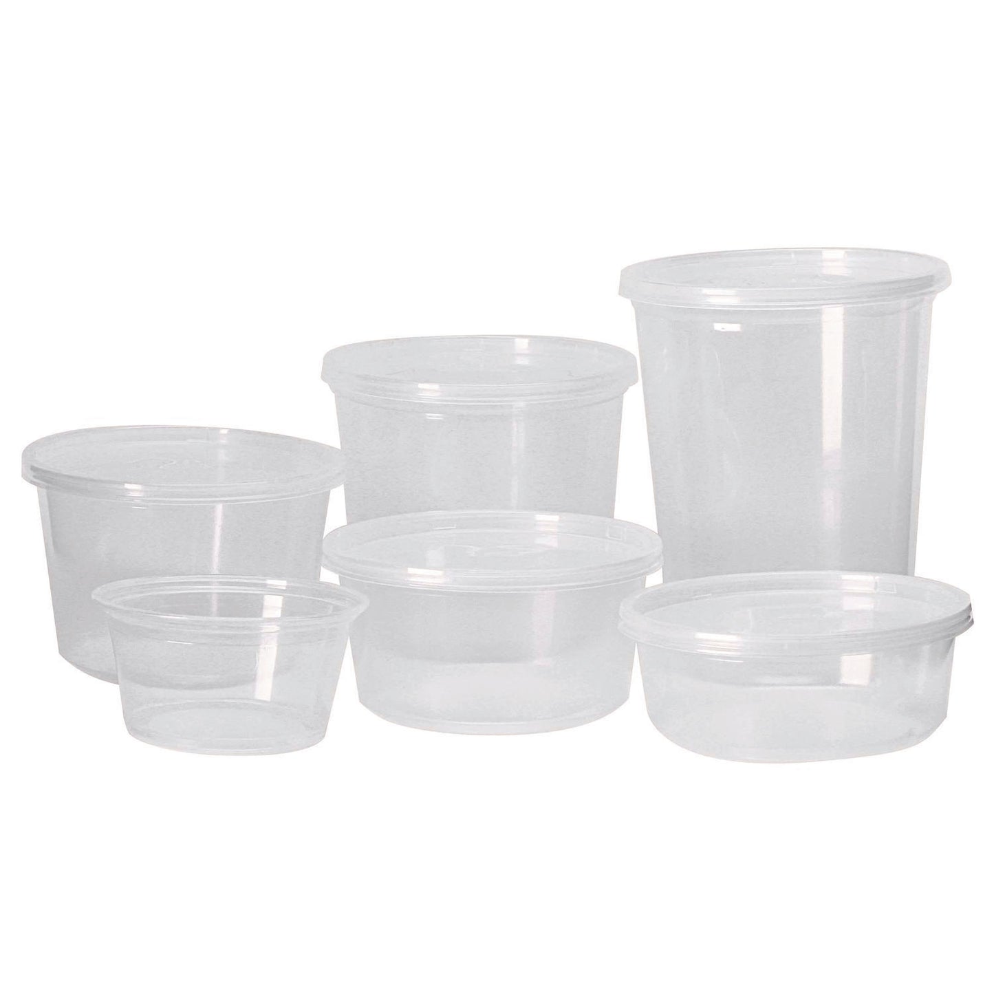 Fabri-Kal Pro Kal Polyethylene Flush Fill Round Deli Lids, 4.6" Diameter, Clear, 500/Carton (PELID)