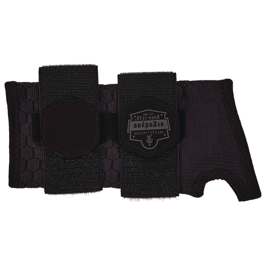 ergodyne ProFlex 685 Wrist Support Sleeve - Double Strap, Small, Fits Left Hand/Right Hand, Black (16616)