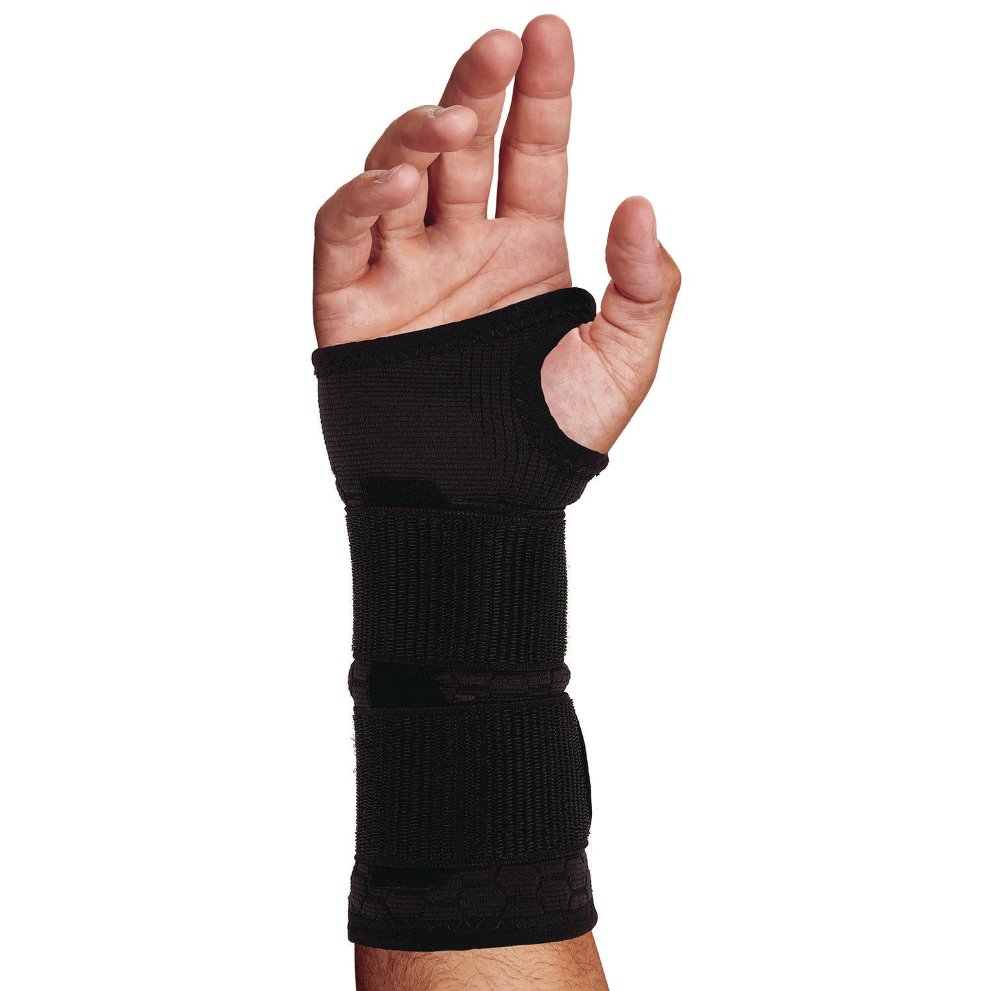 ergodyne ProFlex 685 Wrist Support Sleeve - Double Strap, Medium, Fits Left Hand/Right Hand, Black (16617)