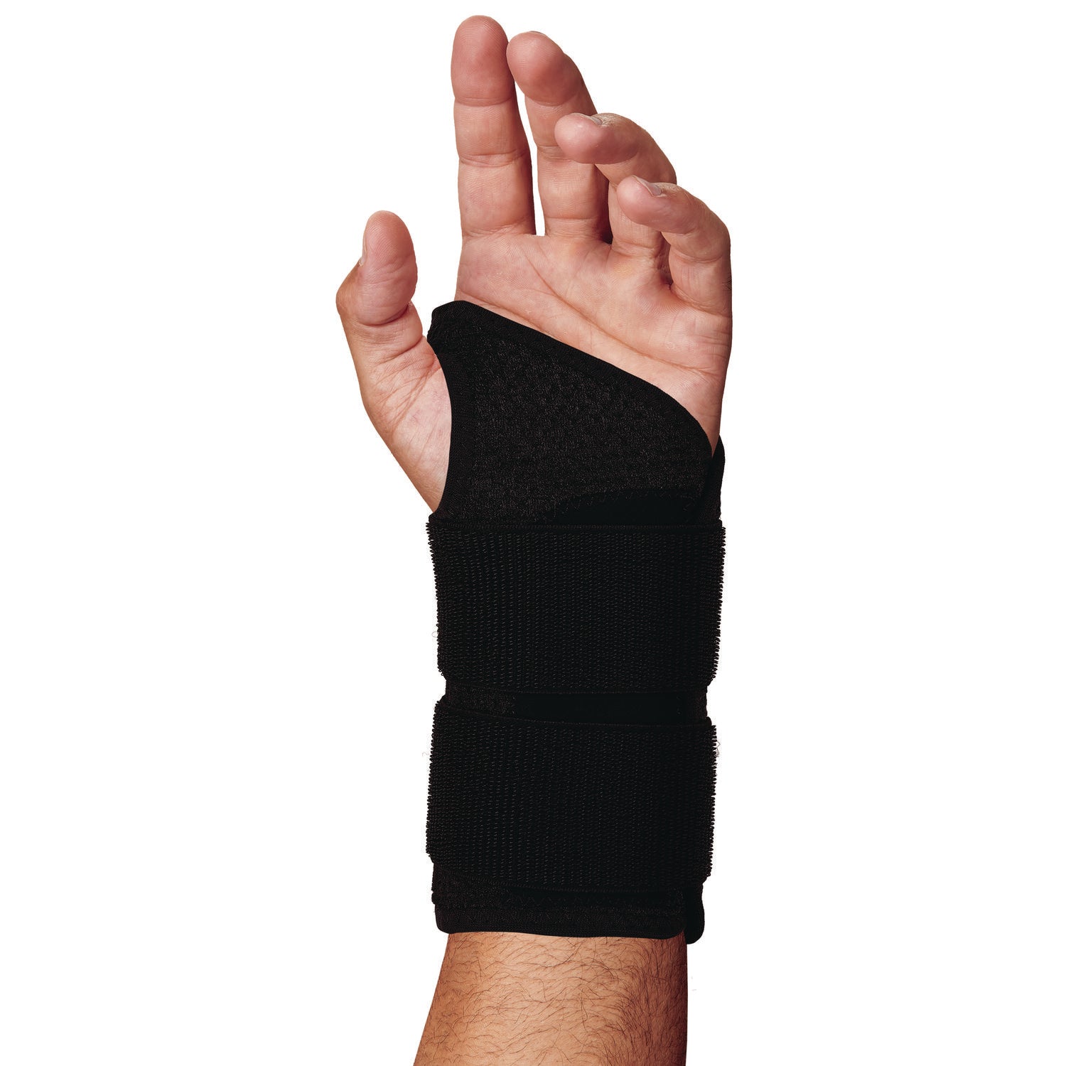 ergodyne ProFlex 4015 Wrist Brace Support with Double Strap, Medium, Fits Left Hand, Black (70149)
