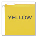 Pendaflex Extra Capacity Reinforced Hanging File Folders with Box Bottom, 2" Capacity, Legal Size, 1/5-Cut Tabs, Yellow, 25/Box (4153X2YEL)