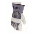 MCR Safety Mustang Leather Palm Gloves, Blue/Cream, X-Large, Dozen (1935XL)