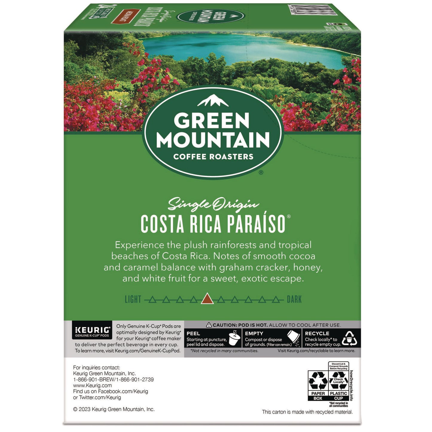 Keurig K-Cup Pods Costa Rica Paraiso, 24/Box (8087)