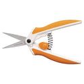 Fiskars Micro-Tip Easy Action Scissors, 6.1" Long, 1.75 Cut Length, Orange/White Handle (1069767)