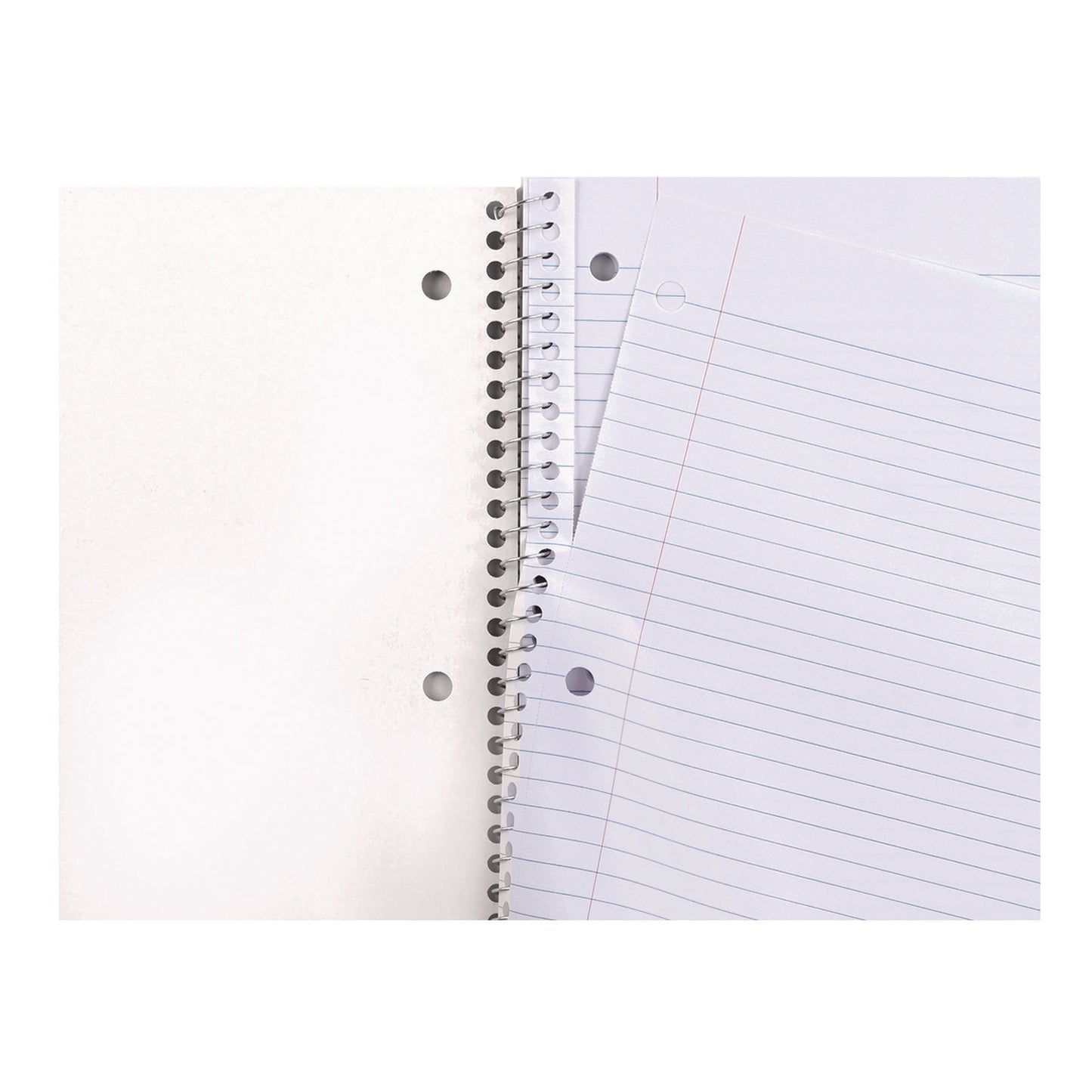 Universal Wirebound Notebook, 3-Subject, Medium/College Rule, Black Cover, (120) 11 x 8.5 Sheets (66400)