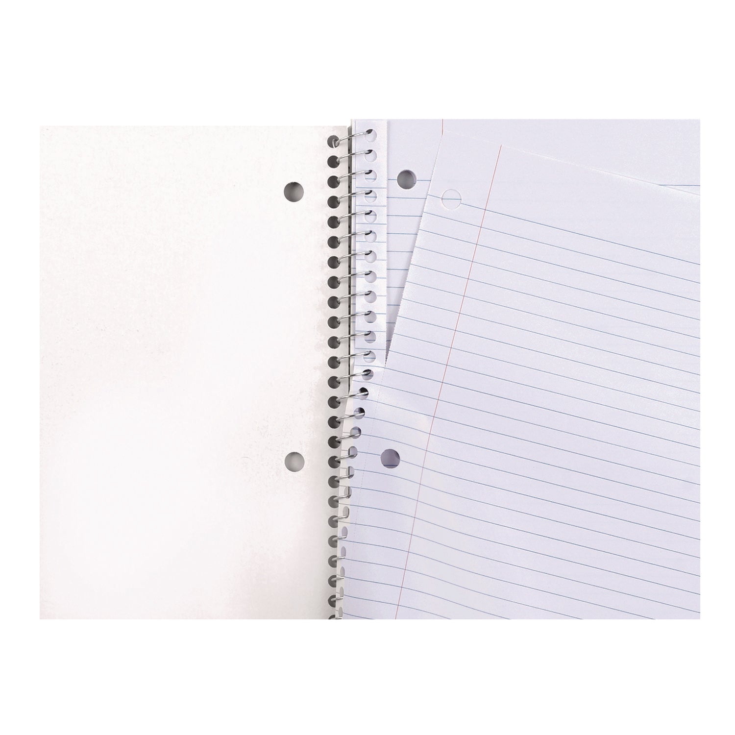 Universal Wirebound Notebook, 3-Subject, Medium/College Rule, Black Cover, (120) 11 x 8.5 Sheets (66400)