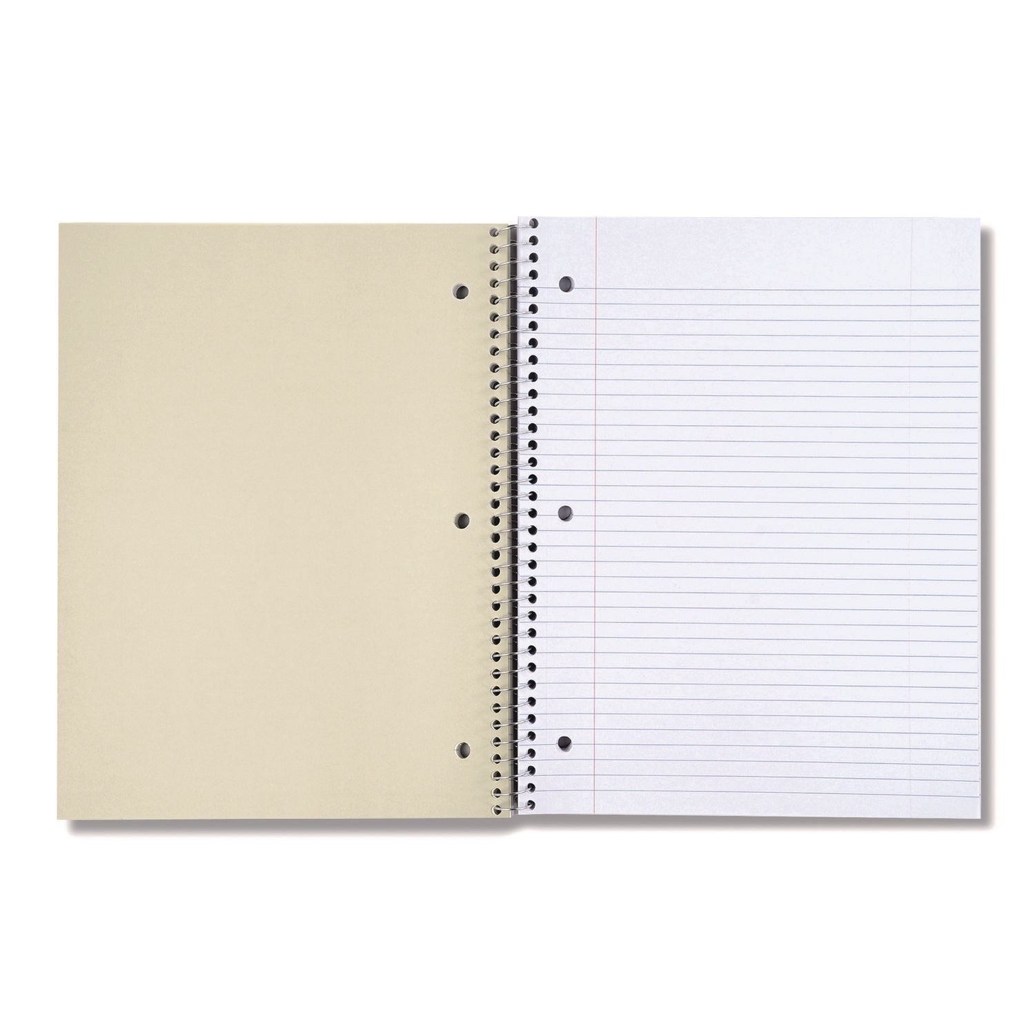 Universal Wirebound Notebook, 3-Subject, Medium/College Rule, Black Cover, (120) 11 x 8.5 Sheets (66400)