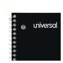 Universal Wirebound Notebook, 3-Subject, Medium/College Rule, Black Cover, (120) 11 x 8.5 Sheets (66400)