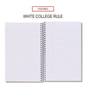 Universal Wirebound Notebook, 3-Subject, Medium/College Rule, Black Cover, (120) 9.5 x 6 Sheets (66410)