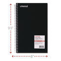 Universal Wirebound Notebook, 3-Subject, Medium/College Rule, Assorted Cover Colors, (120) 9.5 x 6 Sheets, 4/Pack (66414)